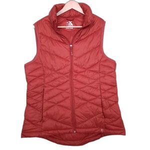 ZeroXposur Rust Burnt Orange Puffer Vest Marty McFly Women's S Gorpcore Pumpkin